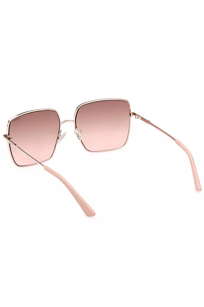 Chic Bronze Square Metal Sunglasses