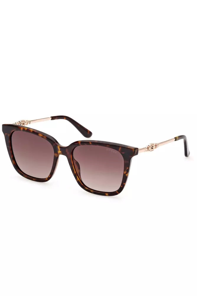 Chic Square Frame Brown Lens Sunglasses