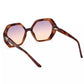 Chic Hexagonal Brown Lens Sunglasses