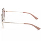 Chic Gold-Tone Round Lens Sunglasses