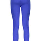 Elegant Blue Trousers with Contrast Details