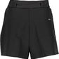 Elegant Black Shorts with Chic Waist Belt