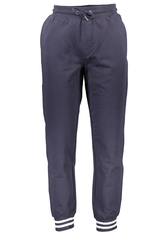 Chic Blue Organic Cotton Sports Trousers