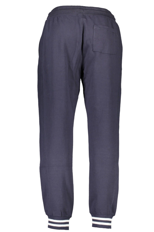 Chic Blue Organic Cotton Sports Trousers