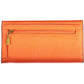 Chic Orange Polyurethane Wallet for Everyday Elegance