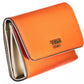 Chic Orange Wallet with Contrasting Details