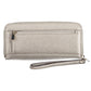 Chic Silver Wallet with Sleek Contrasting Details
