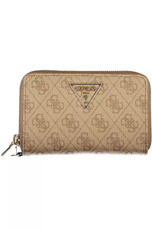 Chic Beige Dual Compartment Wallet