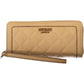 Chic Beige Multi-Compartment Wallet with Contrasting Details