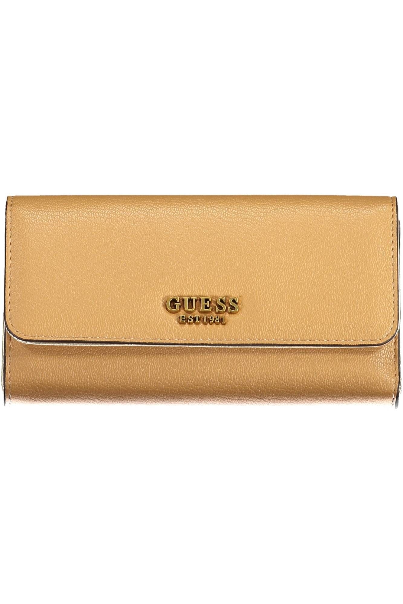 Chic Beige Polyurethane Wallet for Women