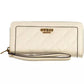 Chic Beige Polyethylene Wallet with Contrasting Details