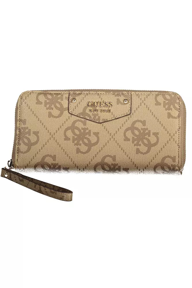 Chic Beige Wallet with Contrasting Accents