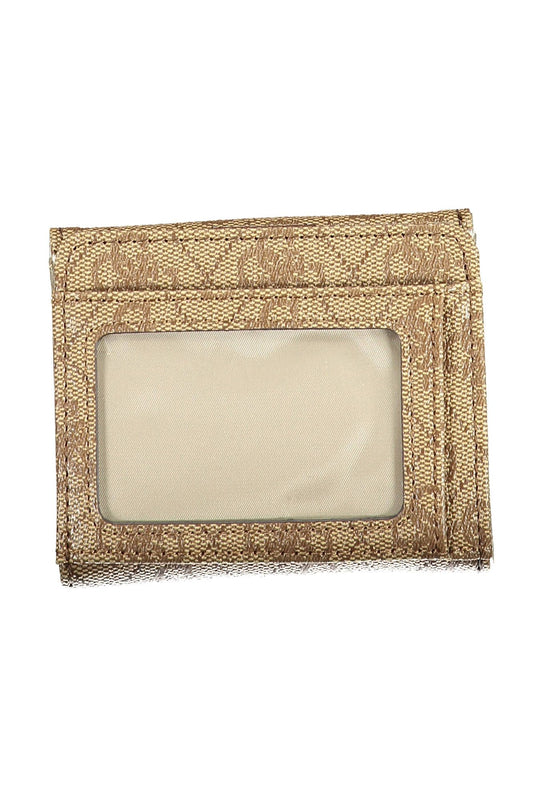 Beige Polyurethane Chic Wallet