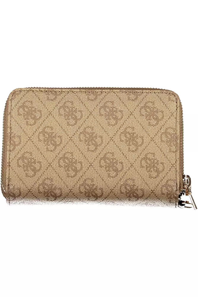 Chic Beige Dual Compartment Wallet