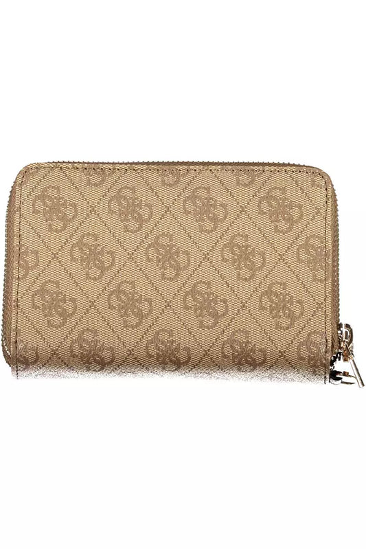 Chic Beige Dual Compartment Wallet