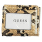 Beige Polyurethane Chic Wallet with Snap Closure