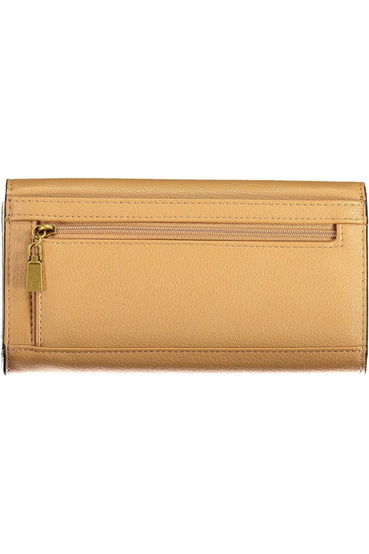 Chic Beige Polyurethane Wallet for Women