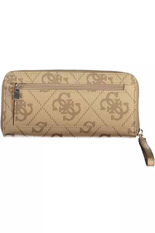 Chic Beige Wallet with Contrasting Accents