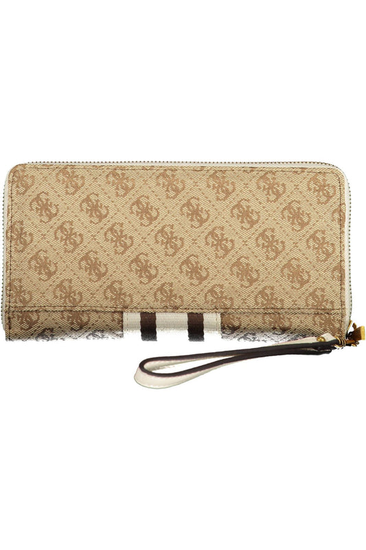 Chic Beige Multi-Compartment Wallet