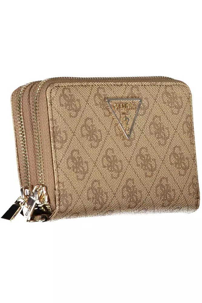 Chic Beige Dual Compartment Wallet