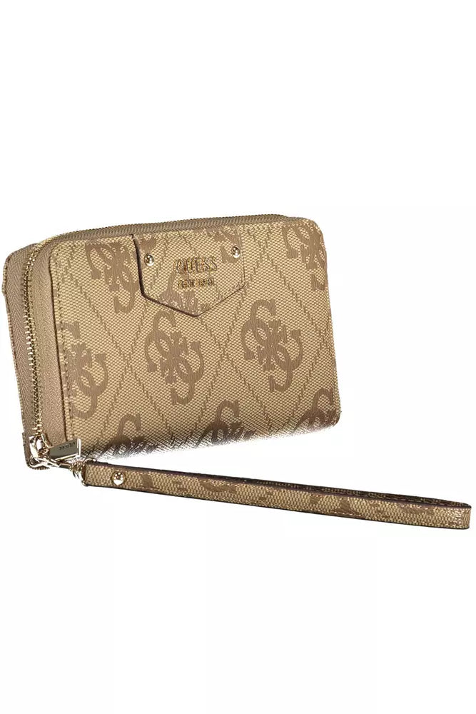 Chic Beige Wallet with Contrasting Accents