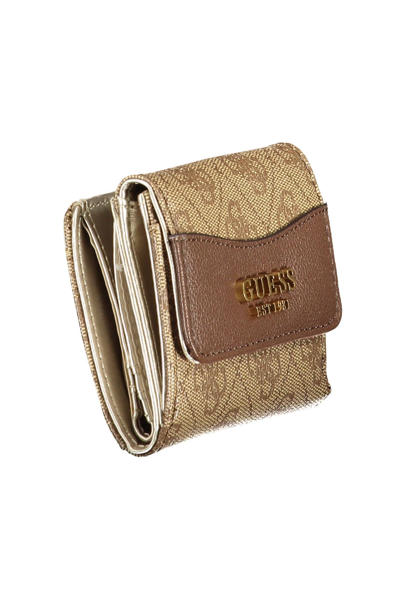 Beige Polyurethane Chic Wallet