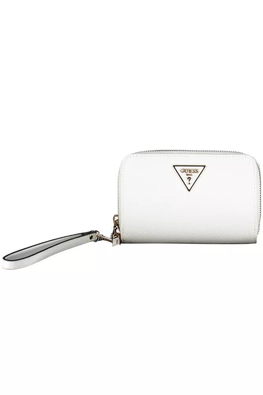 Elegant White Double Wallet with Chic Details