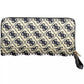 Sleek Polyester Tri-Fold Wallet in Blue
