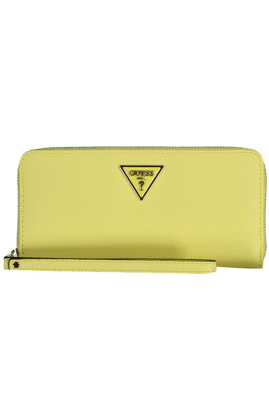 Sunny Yellow Chic Wallet with Contrasting Details