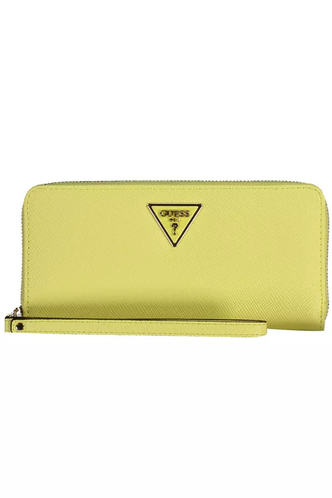 Chic Yellow Polyethylene Compact Wallet