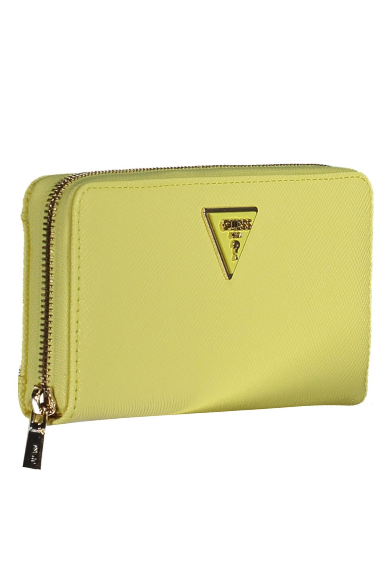 Sunny Yellow Chic Wallet with Contrasting Details