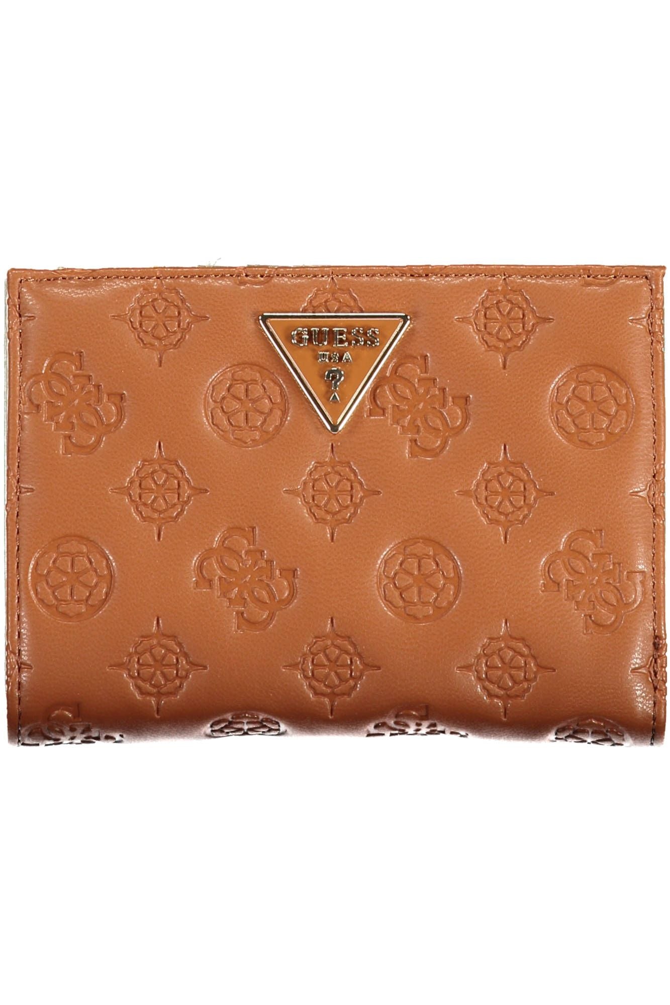 Chic Contrasting Brown Wallet with Sleek Logo