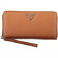Chic Brown Polyethylene Wallet with Coin Purse