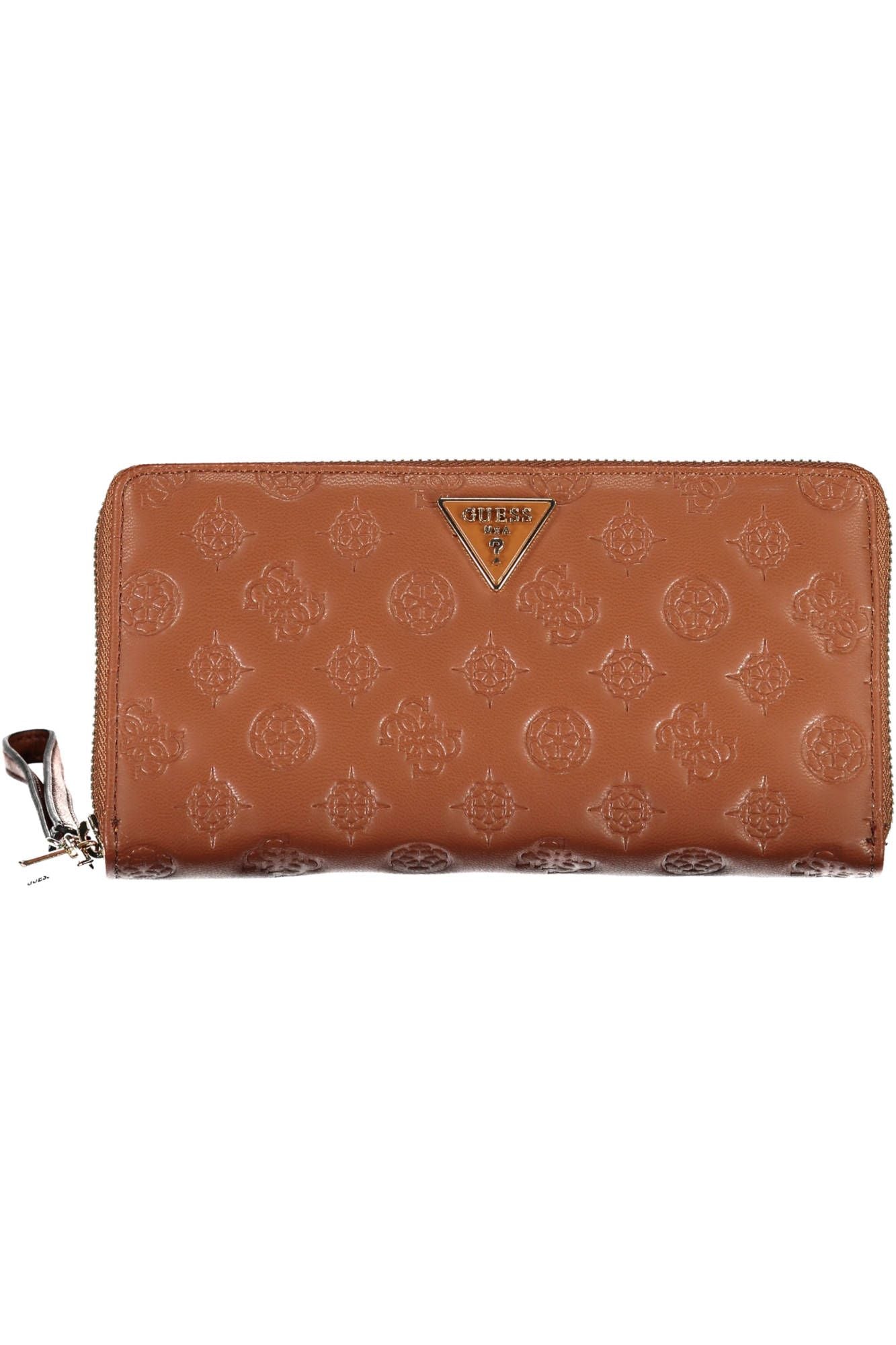 Chic Brown Polyurethane Wallet with Stylish Details