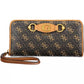 Chic Brown Wallet with Contrasting Details