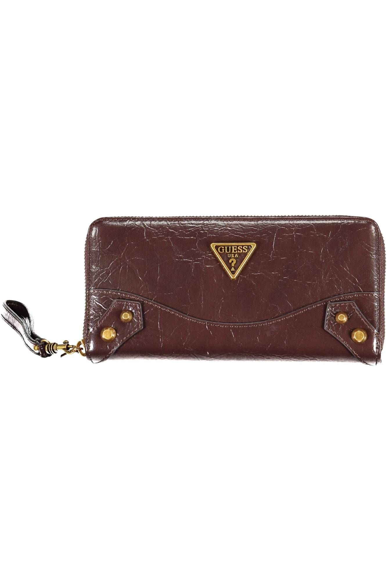 Elegant Brown Wallet with Secure Zip Closure