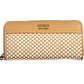 Chic Brown Polyurethane Wallet with Trendy Details