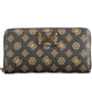 Elegant Brown Polyurethane Wallet with Logo