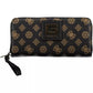 Chic Brown Polyethylene Multi-Compartment Wallet