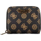 Chic Polyethylene Brown Wallet with Coin Purse