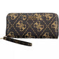 Chic Brown Wallet with Contrasting Details