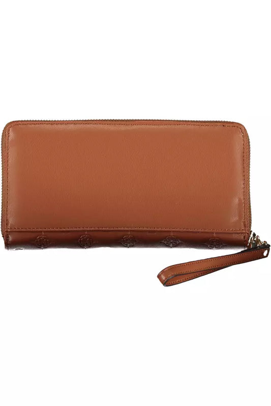 Elegant Brown Polyethylene Men's Wallet