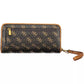 Chic Brown Wallet with Contrasting Details
