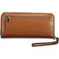 Chic Brown Polyurethane Wallet for Her