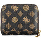 Elegant Contrast Detail Brown Wallet