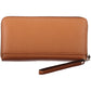 Chic Brown Zip Wallet with Removable Puller