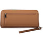 Chic Brown Polyurethane Multi-Compartment Wallet