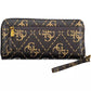 Chic Brown Wallet with Contrasting Details
