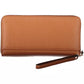 Chic Brown Polyethylene Wallet with Coin Purse
