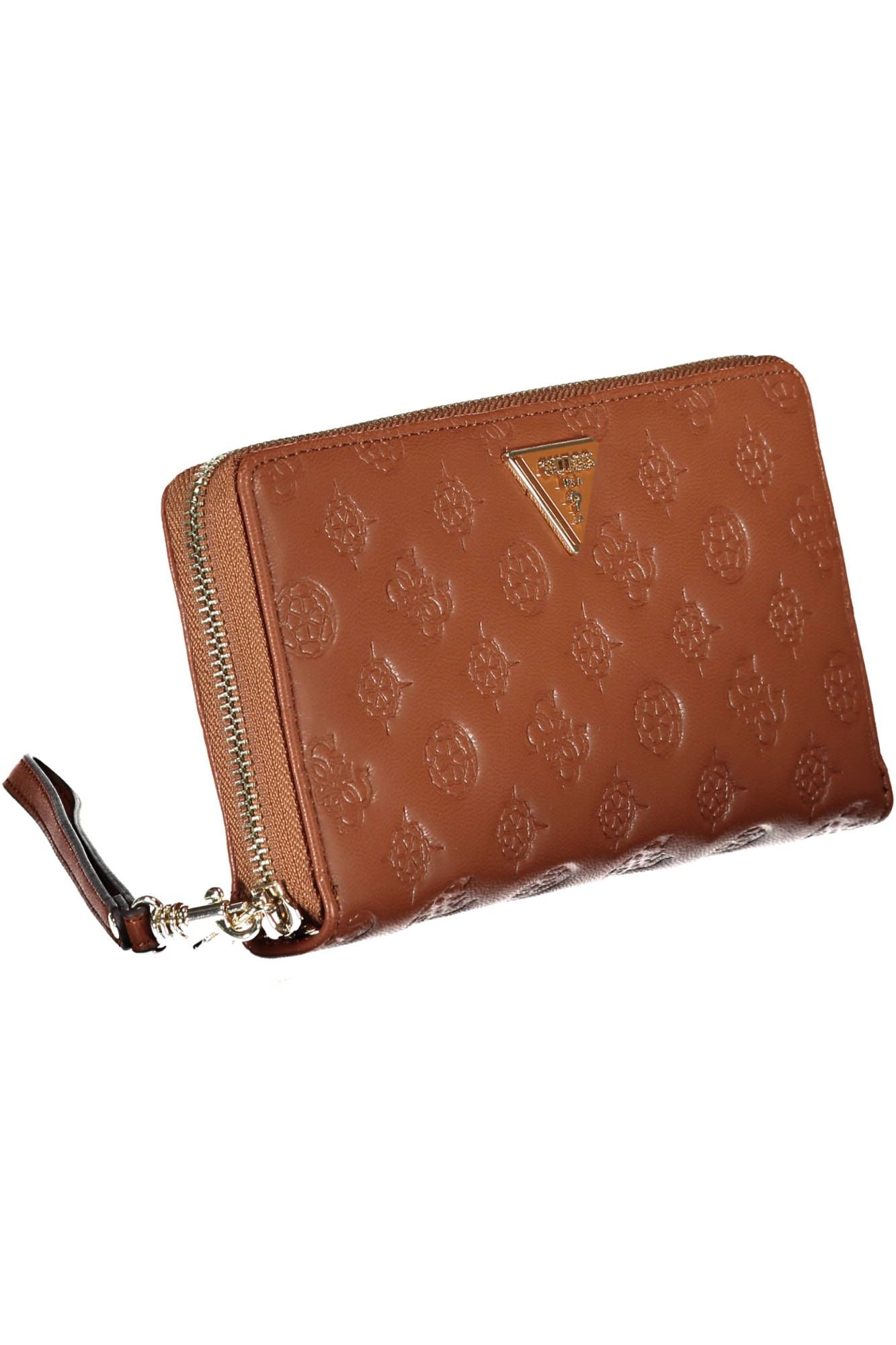 Chic Brown Polyurethane Wallet with Stylish Details